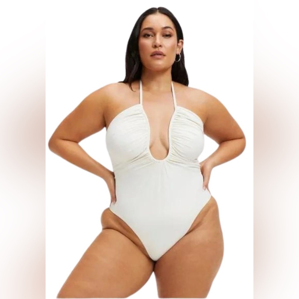 Good American Leilani One Piece Halter Swimsuit size 2 (medium) NWT retails $130 - Picture 2 of 5